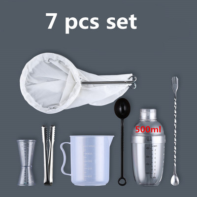 Plastikinis Martini kokteilių plaktuvas 350 ml / 530 ml / 700 ml / 1000 ml vyno gėrimų maišytuvas Vyno plaktuvo puodelis gėrimų maišyklė Barware Boston baro įrankis