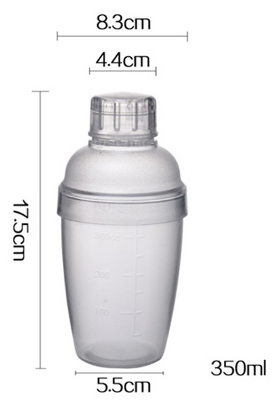 Plastikinis Martini kokteilių plaktuvas 350 ml / 530 ml / 700 ml / 1000 ml vyno gėrimų maišytuvas Vyno plaktuvo puodelis gėrimų maišyklė Barware Boston baro įrankis