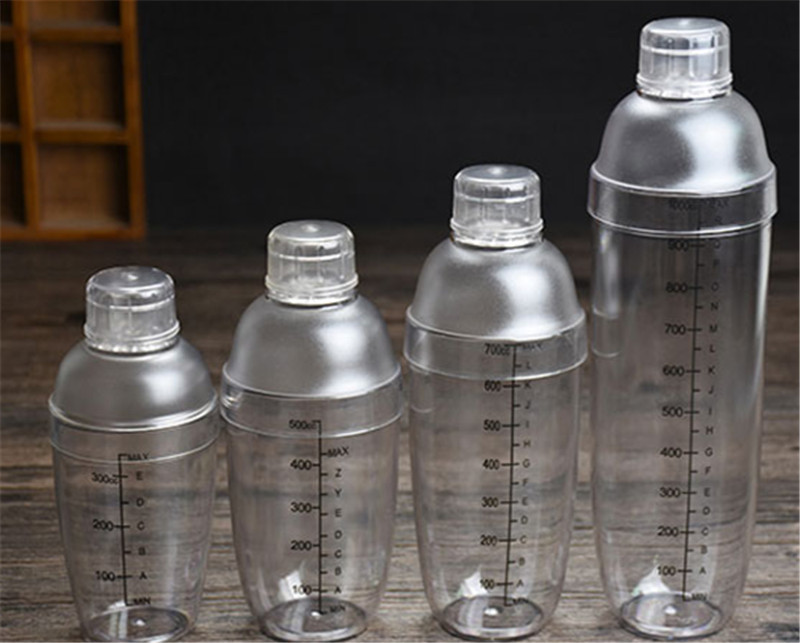 Plastikinis Martini kokteilių plaktuvas 350 ml / 530 ml / 700 ml / 1000 ml vyno gėrimų maišytuvas Vyno plaktuvo puodelis gėrimų maišyklė Barware Boston baro įrankis