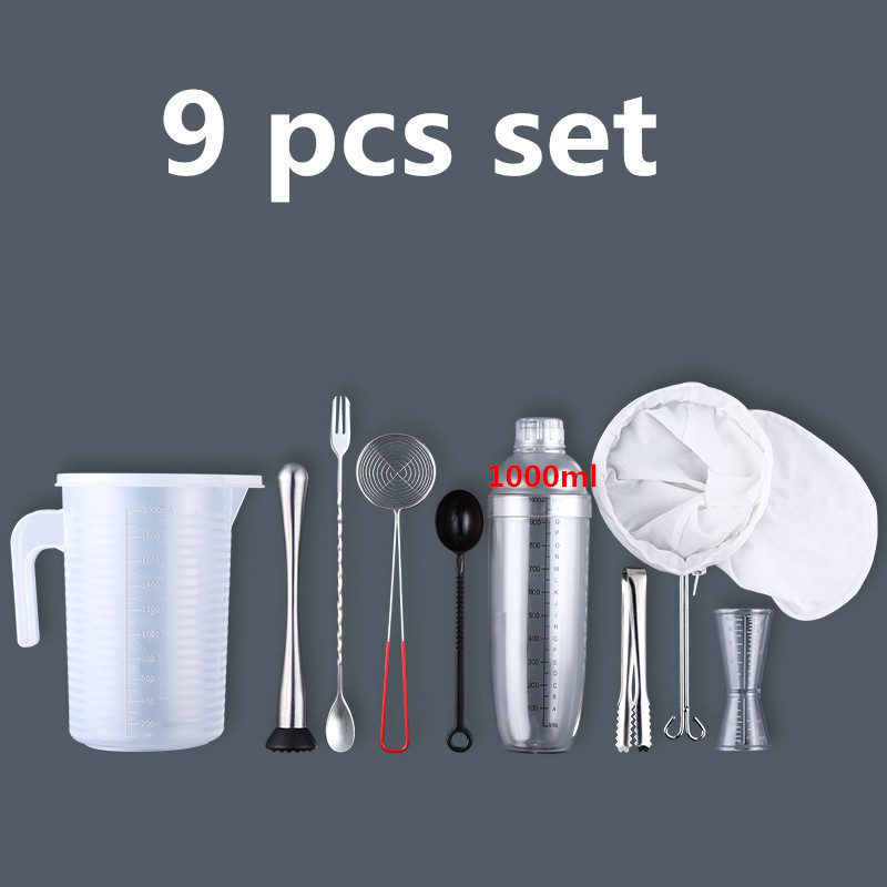 Plastikinis Martini kokteilių plaktuvas 350 ml / 530 ml / 700 ml / 1000 ml vyno gėrimų maišytuvas Vyno plaktuvo puodelis gėrimų maišyklė Barware Boston baro įrankis