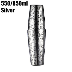 Nerūdijančio plieno kokteilių Bostono baro plaktuvas: 2 dalių rinkinys: 18 uncijų nesvertas ir 28 uncijos