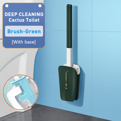 Zidna četka za WC bez mrtvog kuta Četke za WC u obliku kaktusa s nosačem Alati za čišćenje WC-a u kupaonici