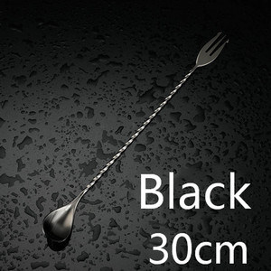 Kokteiļu karotes josla karote nerūsējošā tērauda maisīšanas spirālveida raksta josla Teadrop karotes stieņa rīks bārmeņa rīki