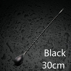 Kokteiļu karotes josla karote nerūsējošā tērauda maisīšanas spirālveida raksta josla Teadrop karotes stieņa rīks bārmeņa rīki