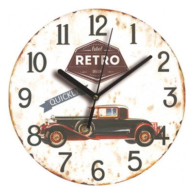 Zidni drveni satovi Kratki dizajn Tihi kućni kafić Uredski zidni dekor 9 inča Zidna umjetnost Veliki zidni satovi 23 cm Kavane