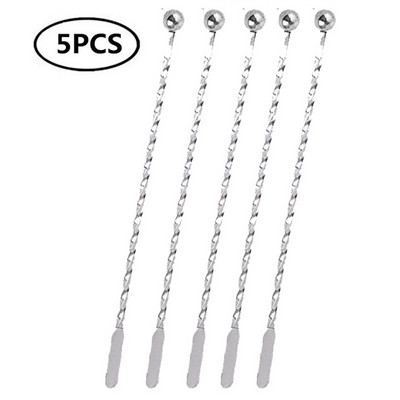 Mikser za koktele od nehrđajućeg čelika Štapići za miješanje Štapići za miješanje Puddler Muddler Kutlača Mješalica Štapići za miješanje Dodaci za bar