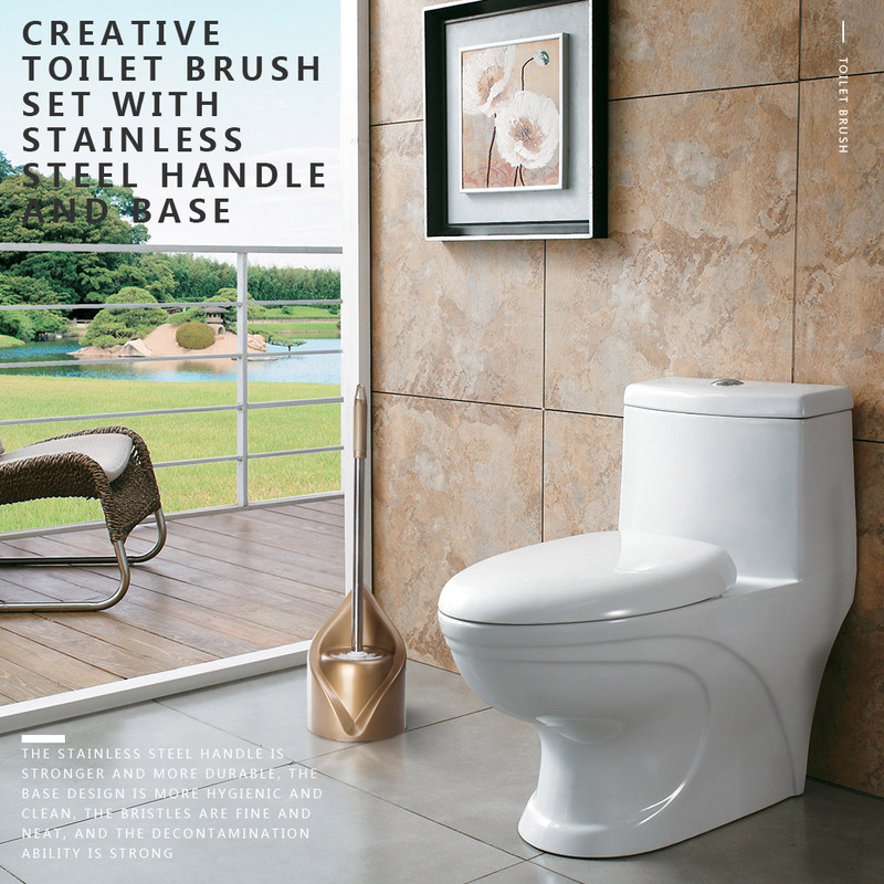 Četka za WC Kućni Hotel Ured Neklizajuća četka za WC s dugom ručkom od nehrđajućeg čelika Učinkovit alat za čišćenje WC-a