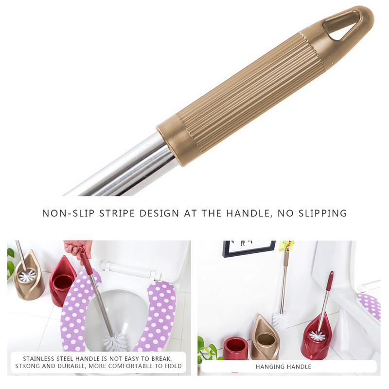 Četka za WC Kućni Hotel Ured Neklizajuća četka za WC s dugom ručkom od nehrđajućeg čelika Učinkovit alat za čišćenje WC-a