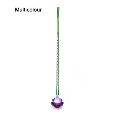 Ilgas susuktas šiaudų šaukštas Nešiojamas nerūdijančio plieno arbatos kaušelis, sulenktas filtras, spalvotas šiaudų kokteilių kavos maišymo šaukštas