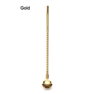 Ilgas susuktas šiaudų šaukštas Nešiojamas nerūdijančio plieno arbatos kaušelis, sulenktas filtras, spalvotas šiaudų kokteilių kavos maišymo šaukštas