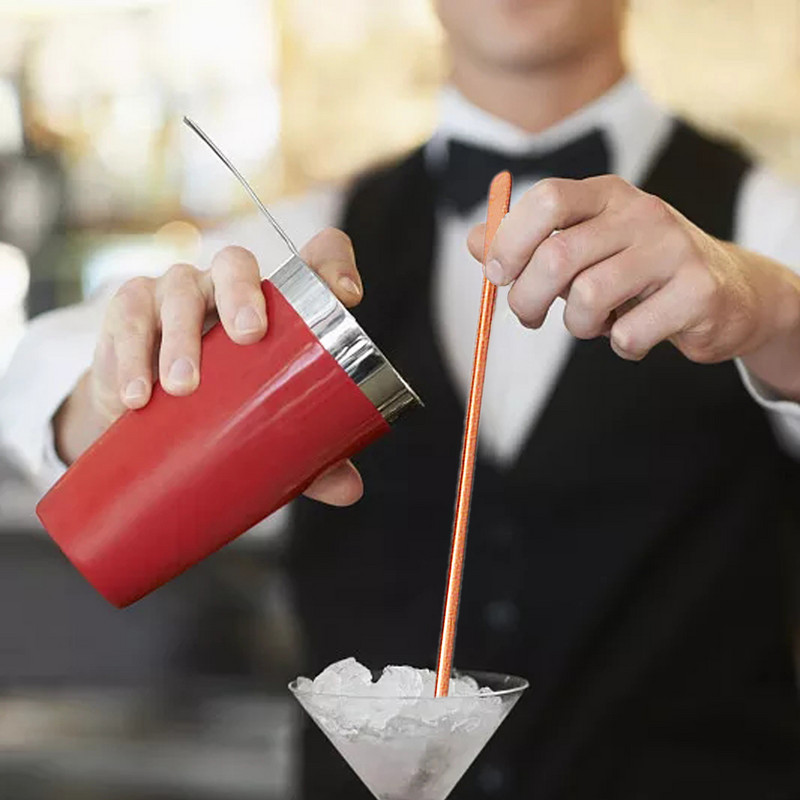 Maišymo lazdelės iš nerūdijančio plieno poliruoto spiralės maišymo sukamoji lazdelė Barmeno maišyklė Martini kokteilių gėrimų maišyklė