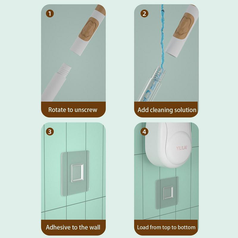 Četka za WC školjku Slatki silikonski klip za kupaonicu s dozatorom sapuna Fleksibilna ribača WC školjke za dubinsko čišćenje u obliku mačića na zid