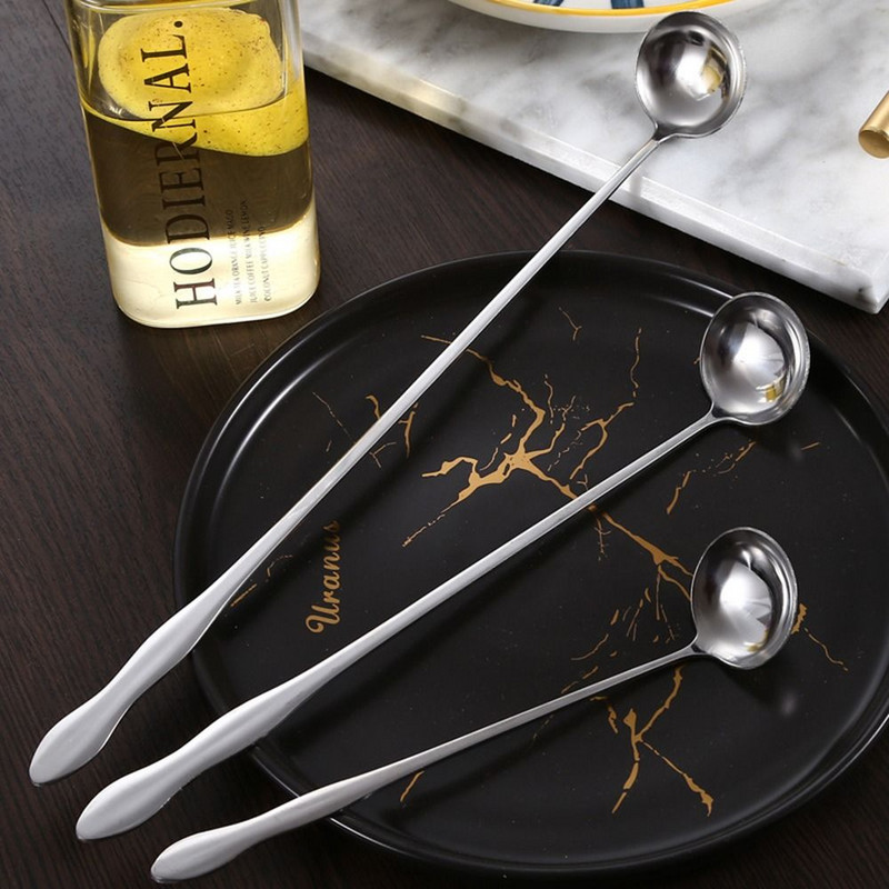 Kūrybingi nerūdijančio plieno moliūgų koteliai ledo šaukštas medaus arbata kava itin ilga rankena maišymo šaukšto juostelė kokteilių maišymo maišytuvai