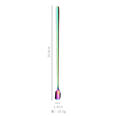 Nerūdijančio plieno ilga rankena Šaukštas Barmeno Kokteilis Maišytuvas Auksinis Gėrimai Medus Maišymo Šaukštai Šakutės Virtuvės priedai