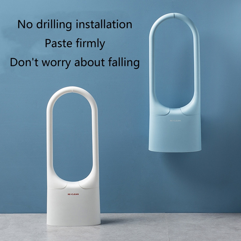 Silikonska WC četka i set držača Double for Head No Dead Corner Zidni nosač za kućnu kupaonicu Četka za čišćenje WC školjke T