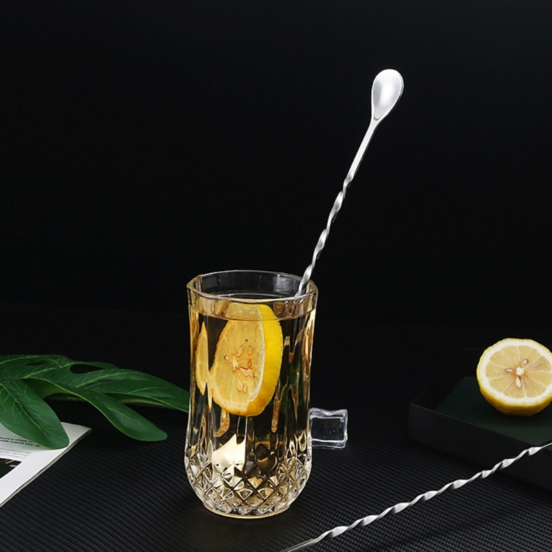 Nerūsējošā tērauda stieņu kokteiļi, savīti maisīšanas karotes dakšu uzgali kratītāji Muddler maisītāji savīti maisīšanas karote Dropshipping