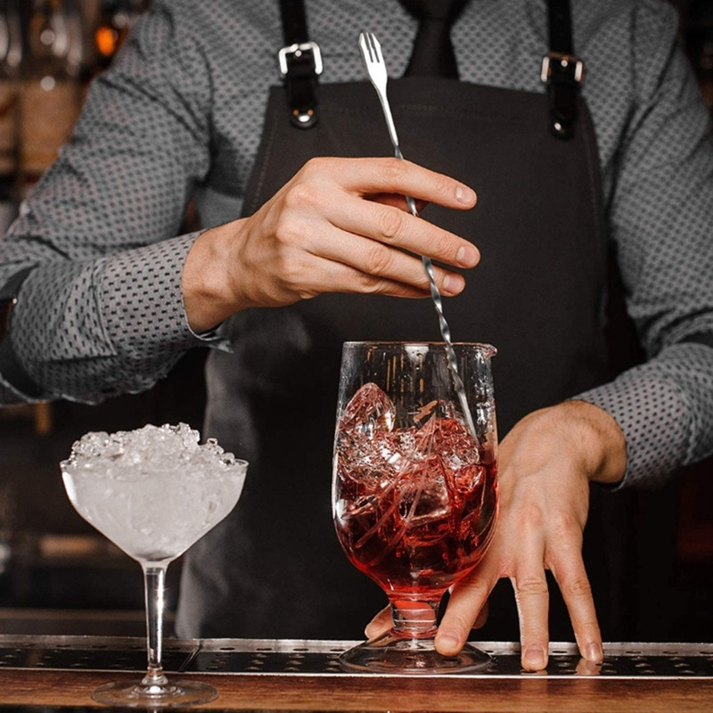 Nerūsējošā tērauda stieņu kokteiļi, savīti maisīšanas karotes dakšu uzgali kratītāji Muddler maisītāji savīti maisīšanas karote Dropshipping