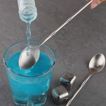 Από ανοξείδωτο χάλυβα Ασημί Τηλεσκοπική Χερούλι Κουτάλια Φορητά Ανακατεύοντας Κουτάλια Μπαρ Bartending Drinks Mixing Telescopic Spoons