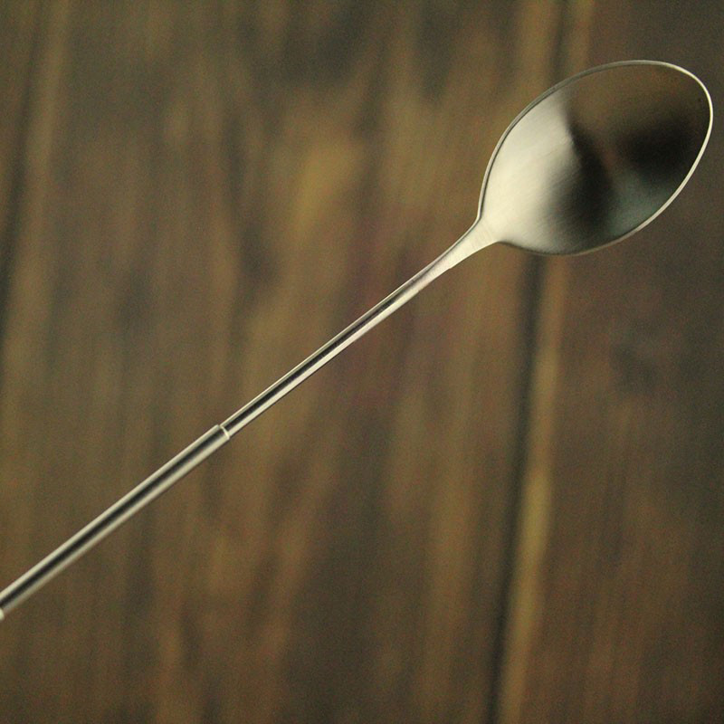 Žlice sa srebrnom teleskopskom drškom od nehrđajućeg čelika Prijenosne žlice za miješanje Teleskopske žlice za miješanje pića za barmena