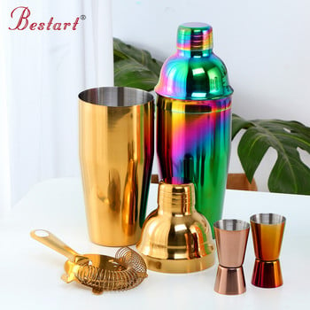 750ml Cocktail Shaker Cup Wine Martini Boston Beer Stirrer Shaker Μίξερ ποτών Gold Shake Bottle Party Σκεύος Bartender Home Bar