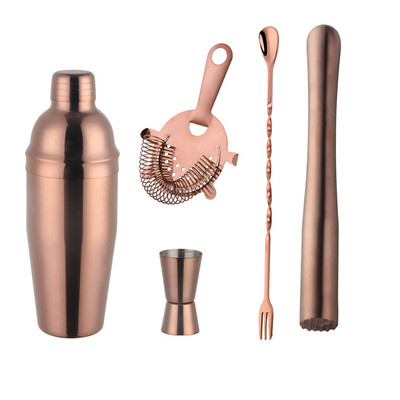 750 ml kokteilių plaktuvo puodelis vyno Martini Boston alaus maišyklės plaktuvas gėrimų maišytuvas Auksinis kokteilių butelis vakarėlis namų baro barmeno reikmenys