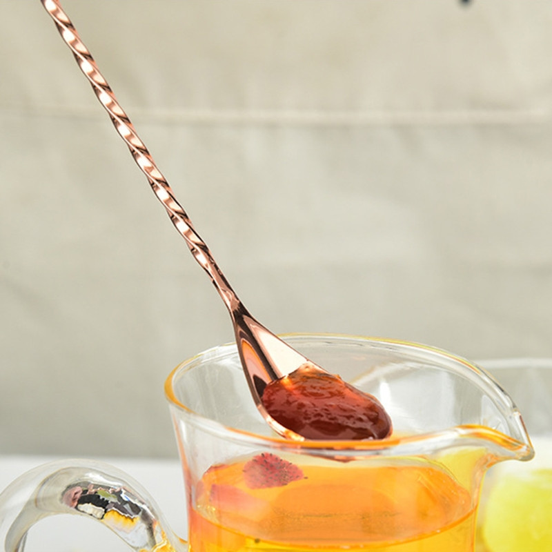 F63A Žlice za miješanje Žličice za barove Žlica za kavu Duga ručka Materijal od nehrđajućeg čelika 3 boje po izboru Pokloni za ljubitelje koktela