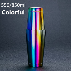 18 uncijų ir 28 uncijų amerikietiško stiliaus Bostono purtytuvas 304 nerūdijančio plieno kokteilių plaktuvas skardos / alavo purtytuvo juostos įrankis