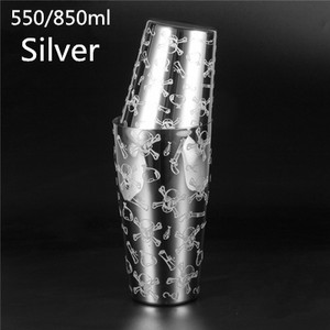 18 uncijų ir 28 uncijų amerikietiško stiliaus Bostono purtytuvas 304 nerūdijančio plieno kokteilių plaktuvas skardos / alavo purtytuvo juostos įrankis