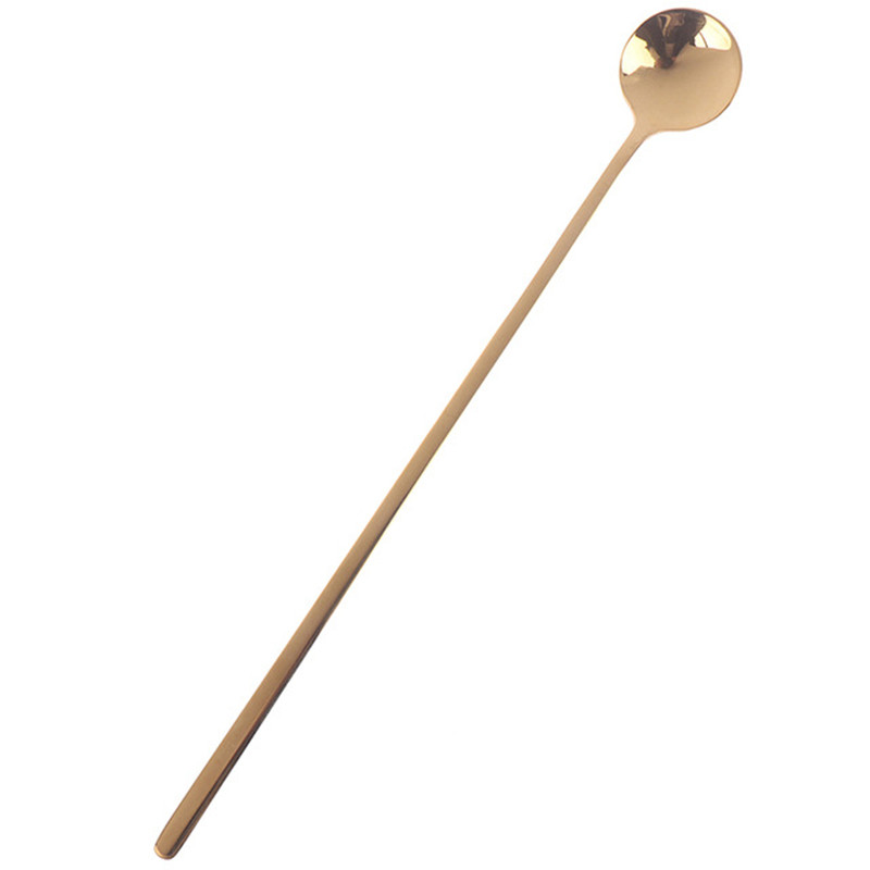 1/7 kom. 24 cm duga drška od nehrđajućeg čelika za sladoled, desertna žličica za čaj, šarena žličica za kavu, posuđe za jelo Kuhinjski alati