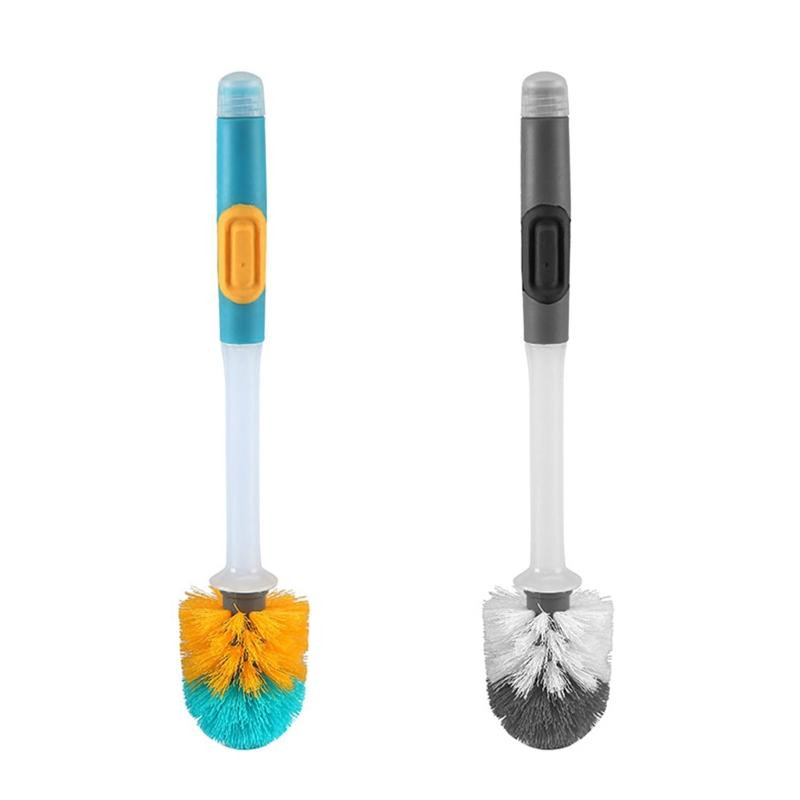 Sienas stiprinājuma tīrīšanas birste ar garu rokturi tualetes birste un turētājs var pievienot tualetes tīrīšanas līdzekli