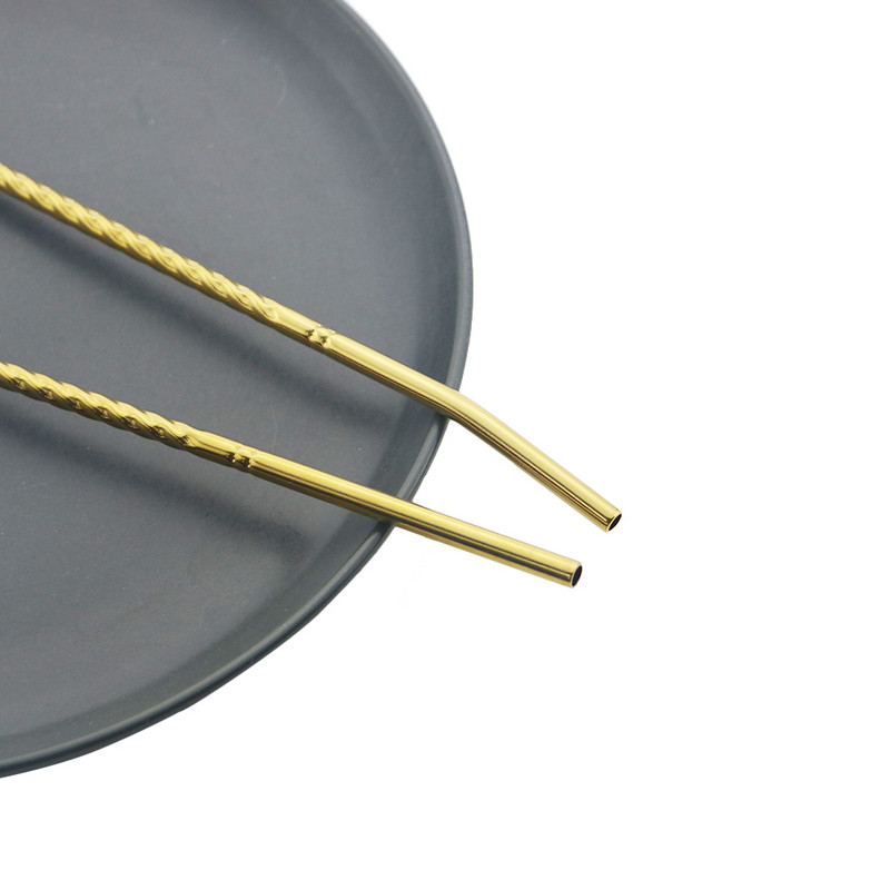 Spalvingas šiaudų šaukštas 18/10 nerūdijančio plieno metalo šiaudų daugkartinio naudojimo kokteilių šiaudų šaukštas pieno baras kavos maišymo priedas