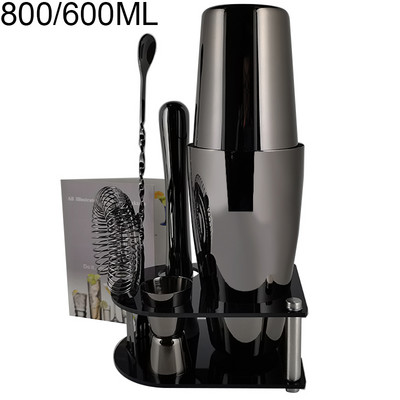 5–7 dalių kokteilių plaktuvų rinkinys Barmeno komplektas Baro įrankis Vyno šaukštas sietelis Muddler Jigger Martini su stilingu stovo gėrimų receptu