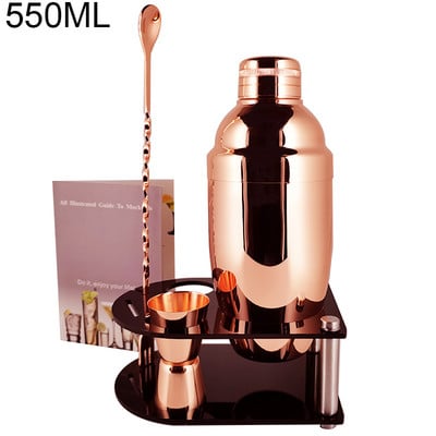 5–7 dalių kokteilių plaktuvų rinkinys Barmeno komplektas Baro įrankis Vyno šaukštas sietelis Muddler Jigger Martini su stilingu stovo gėrimų receptu