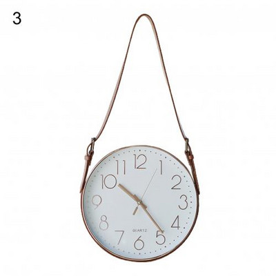 Sienas modinātājs Nordic Movement Stikls Mājas dekors Paux Ādas jostas piekarināmais zvans unikāls modes dāvana apaļš ciparnīcas pulkstenis mājas dekors