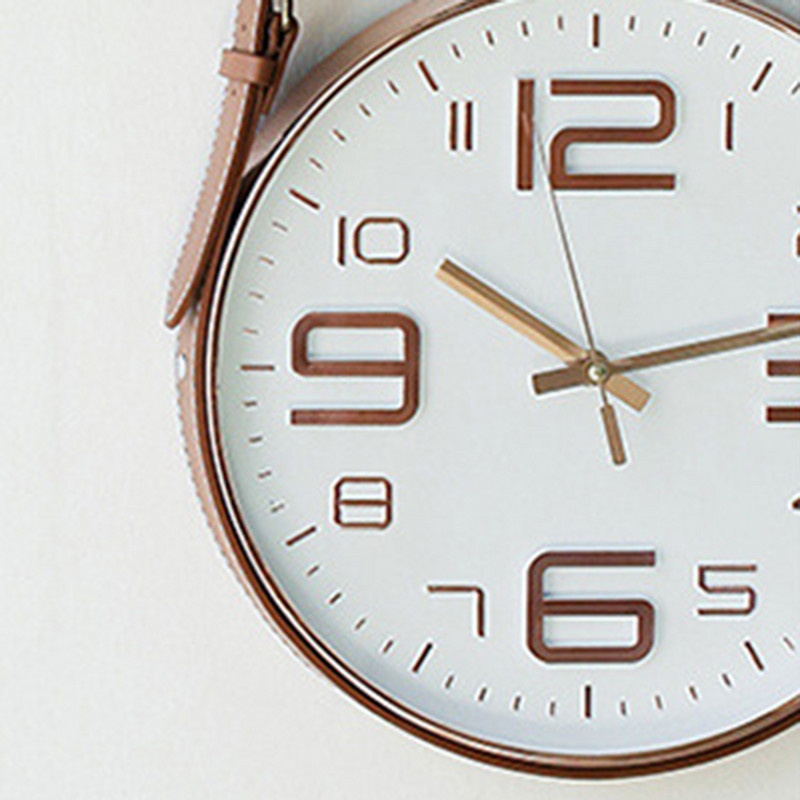 Sienas modinātājs Nordic Movement Stikls Mājas dekors Paux Ādas jostas piekarināmais zvans unikāls modes dāvana apaļš ciparnīcas pulkstenis mājas dekors