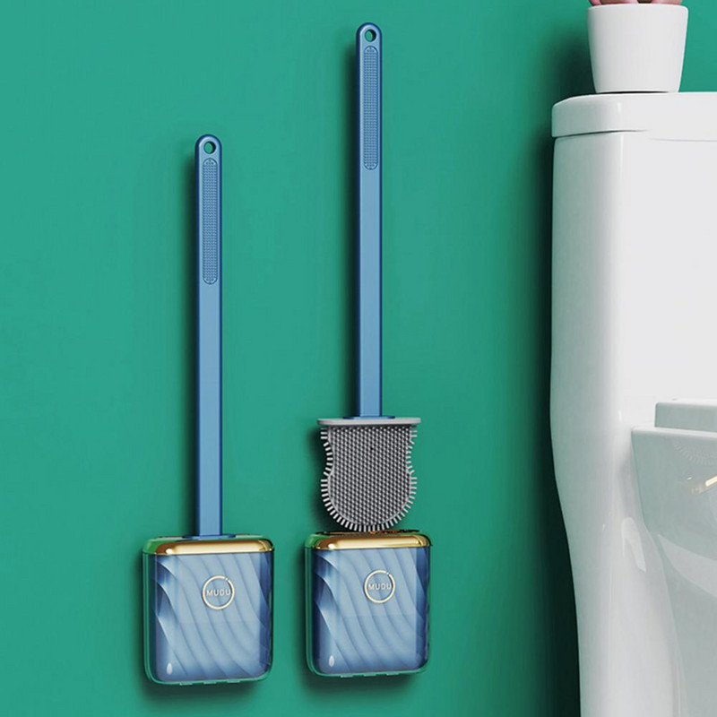 1 komplekts tualetes birstei, mīksta birstes galviņa, spēcīga mazgāšanas līdzekļa traipu tīrītājs, piekarināms pie sienas bez nāves leņķa TPR tualetes birste vannas istabas piederumi