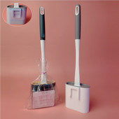 Vannas istabas tualetes birste Plakani sari, pie sienas stiprināma, uz grīdas stāvoša mājas tīrīšanas instrumenti, ūdens necaurlaidīgs ar ātri žūstošu turētāju komplektu