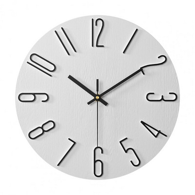 Lielisks sienas pulkstenis, precīzs ar baterijām darbināms 12 collu luksusa kvarca piekarināms pulkstenis Kvarca pulkstenis mājas pulkstenis