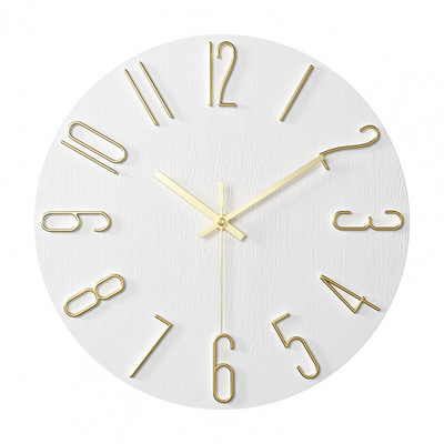 Lielisks sienas pulkstenis, precīzs ar baterijām darbināms 12 collu luksusa kvarca piekarināms pulkstenis Kvarca pulkstenis mājas pulkstenis