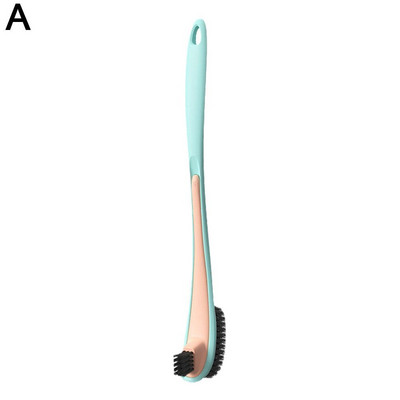 Čista WC četka Plastična duga ručka Dvostrana Čišćenje mrtve meke dlake WC četke za čišćenje Zakrivljeni alati C A1i8