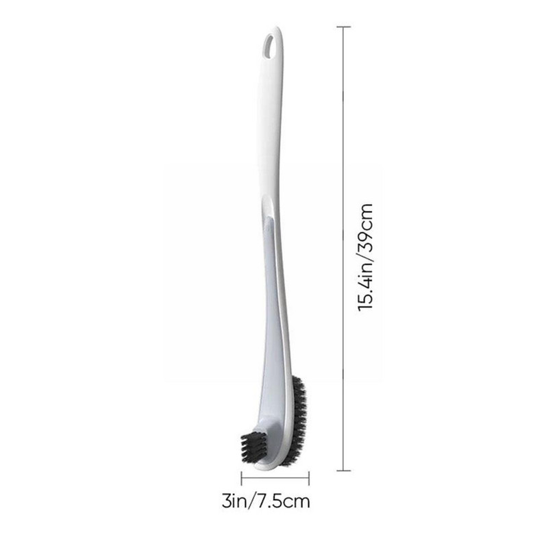 Čista WC četka Plastična duga ručka Dvostrana Čišćenje mrtve meke dlake WC četke za čišćenje Zakrivljeni alati C A1i8
