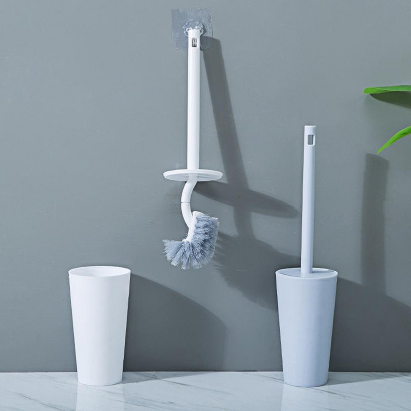 Viegla, 1 komplekts, noderīgs vannas istabas tīrīšanas rīks, 2 krāsu tualetes birste, Vienkārša lietošanai mājās