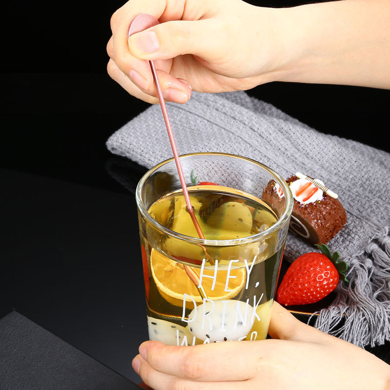 304 Nerūdijančio plieno kavos šaukštas apvalus ilgas kotas šaukštas maišomas šaukštas arbatinis šaukštelis pieno desertas pyragas šaukštas virtuvės priedai