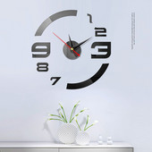 Akrilne naljepnice za zrcala 3D zidni sat Moderni DIY zidni sat Sat Naljepnica za zrcalne površine Kućni ured Dekoracija za kafić Zidni sat