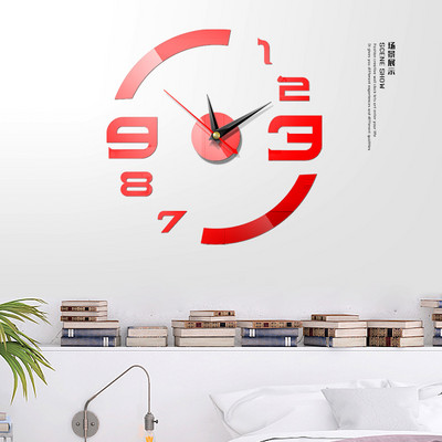 Akrilne naljepnice za zrcala 3D zidni sat Moderni DIY zidni sat Sat Naljepnica za zrcalne površine Kućni ured Dekoracija za kafić Zidni sat