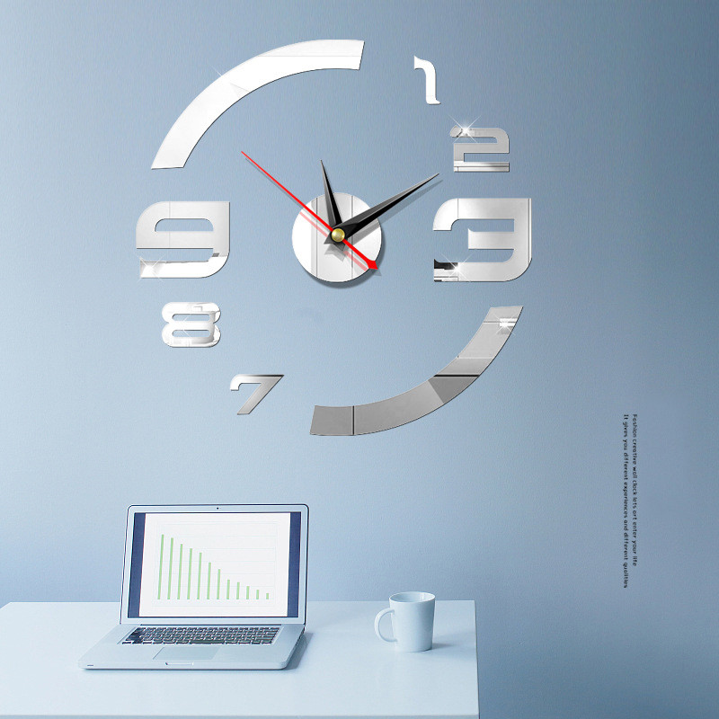 Akrilne naljepnice za zrcala 3D zidni sat Moderni DIY zidni sat Sat Naljepnica za zrcalne površine Kućni ured Dekoracija za kafić Zidni sat