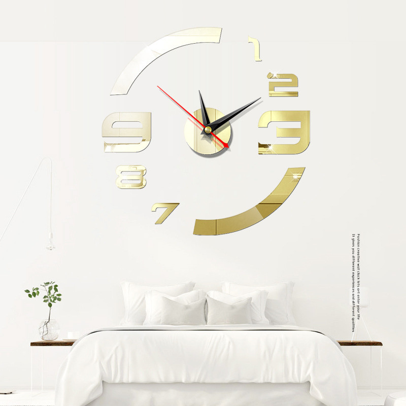 Akrilne naljepnice za zrcala 3D zidni sat Moderni DIY zidni sat Sat Naljepnica za zrcalne površine Kućni ured Dekoracija za kafić Zidni sat