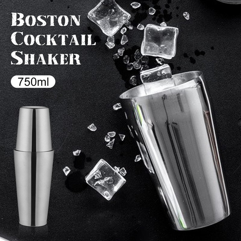 1Gb 500ml/750ML nerūsējošā tērauda kokteiļu šeikeris kokteiļu mikseris vīns Martini dzeramais Boston stila šeikeris ballīšu bāra rīki