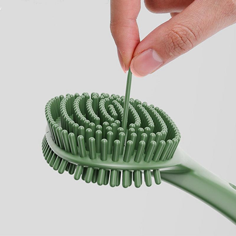 Giliai valantys TPR minkšti tualeto šepečiai neslysta su ilga plastikine rankena Vonios tualeto šepetys ilga rankena valymo šepetys