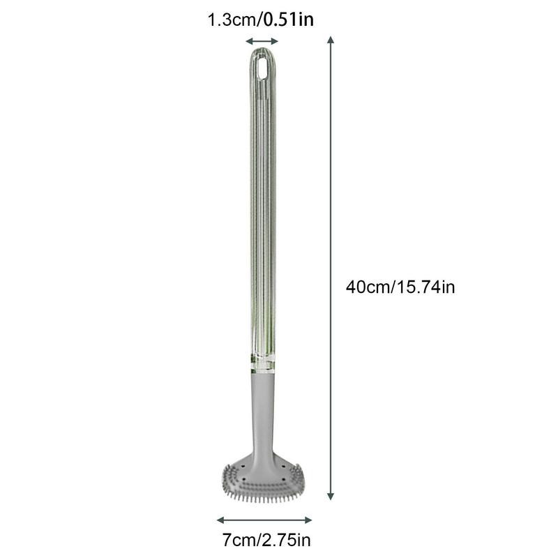 Giliai valantys TPR minkšti tualeto šepečiai neslysta su ilga plastikine rankena Vonios tualeto šepetys ilga rankena valymo šepetys